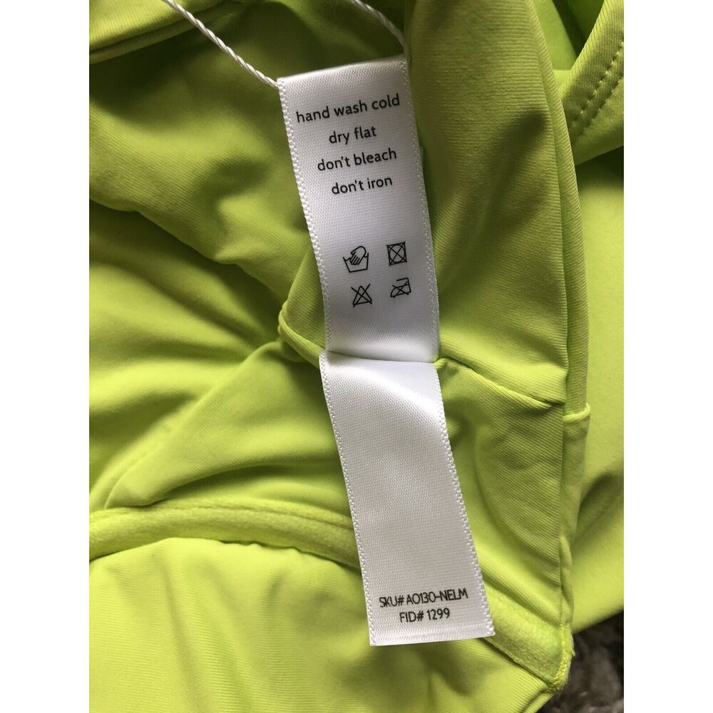 NEW Andie Swim The Bermuda One Piece Swimsuit Neon Yellow Size Large - Picture 11 of 11
